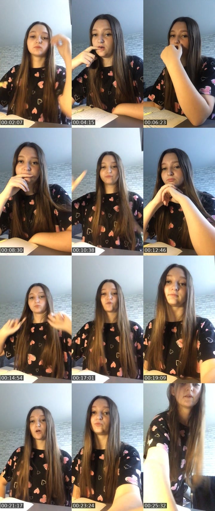 Contact-sheet preview of Ксения's Liveme recording