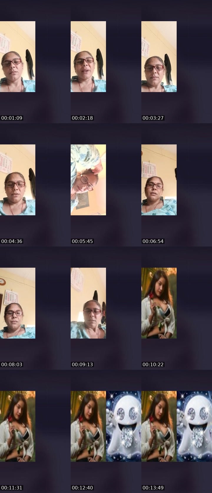 Contact-sheet preview of Neema Sharma's Liveme recording