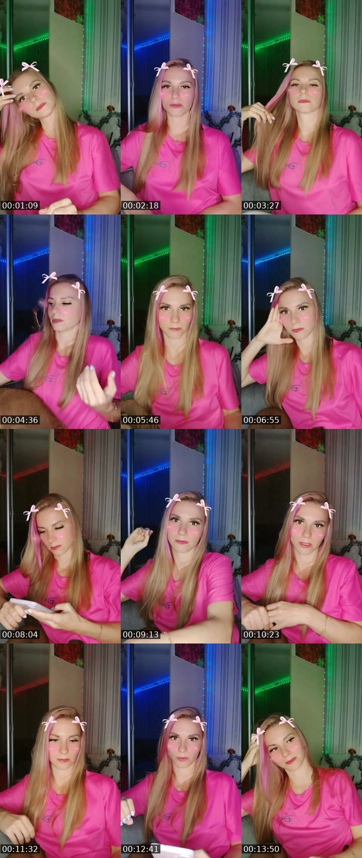 Contact-sheet preview of 🎀 Senorita 🎀's Liveme recording