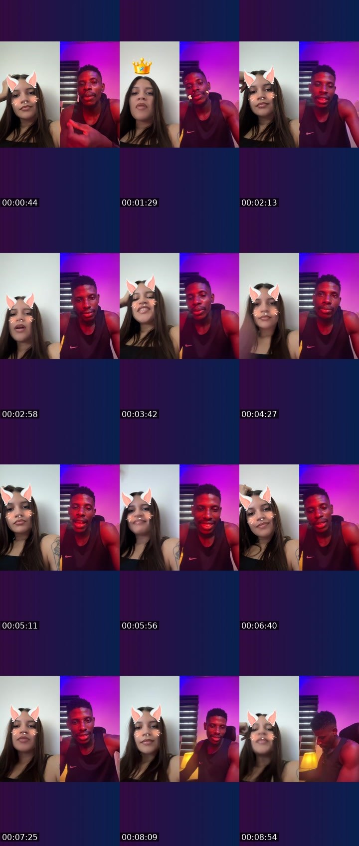 Contact-sheet preview of 𝓎 🐆's Liveme recording