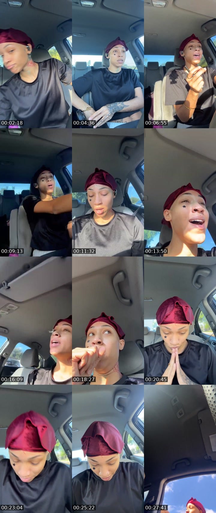 Contact-sheet preview of YooMama🦊🇯🇲🍒's Liveme recording