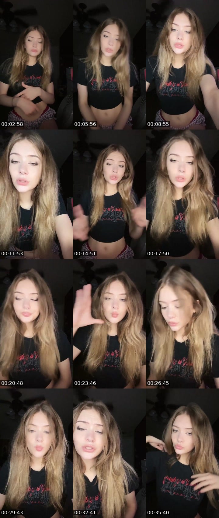 Contact-sheet preview of pinkie loves's Liveme recording