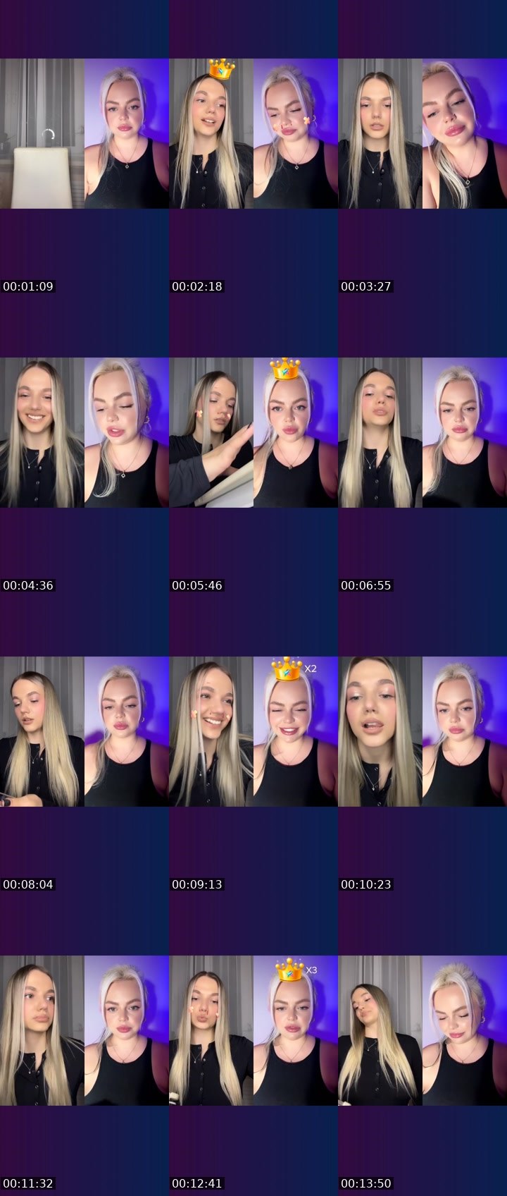 Contact-sheet preview of ℄🤍𓆩ALEKSANDRA𓆪🤍's Liveme recording
