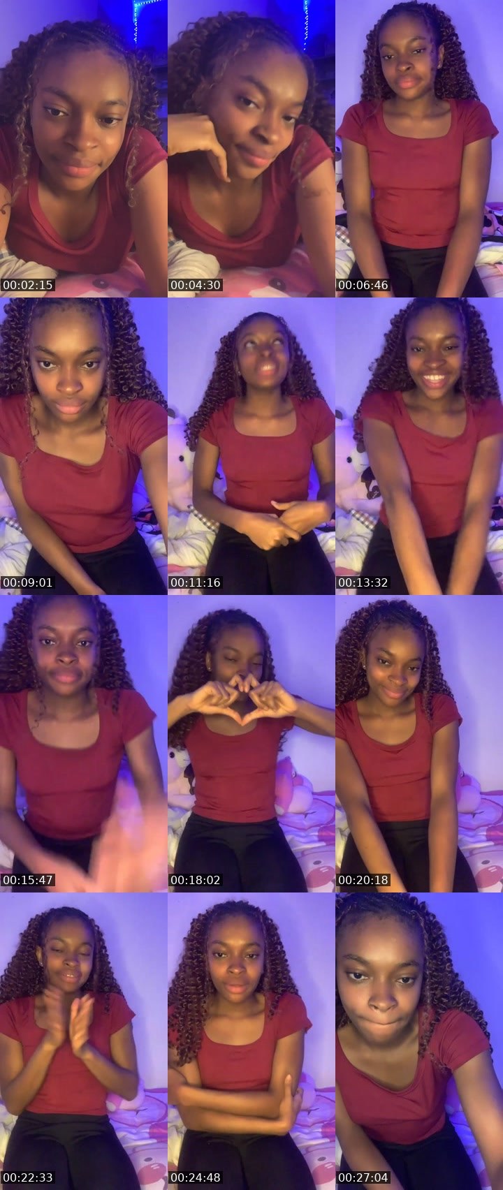 Contact-sheet preview of Creamy💗's Liveme recording