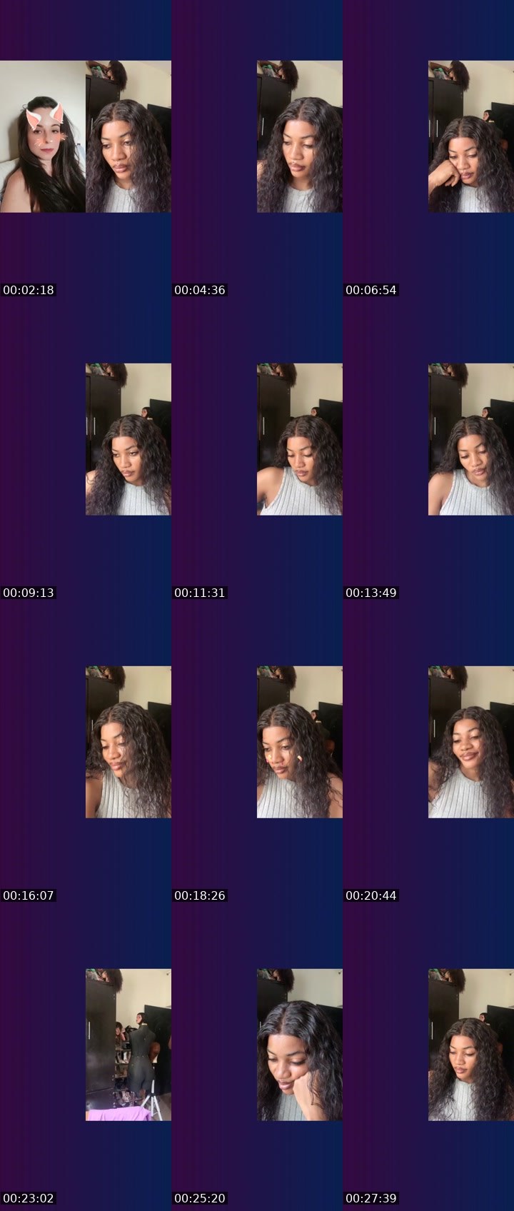 Contact-sheet preview of Cat ^.^💟 ☕️🎩's Liveme recording