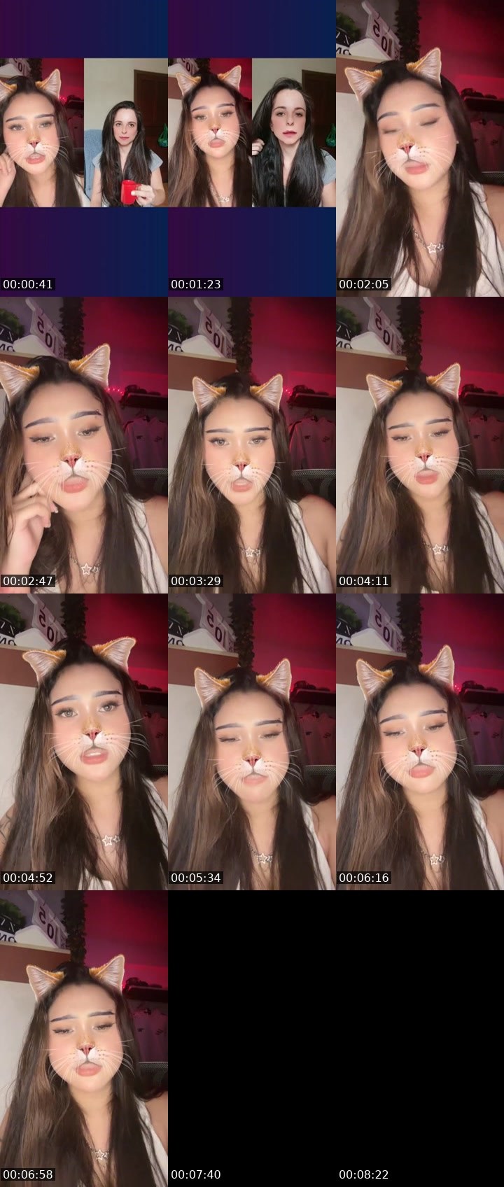 Contact-sheet preview of 👸🏻 ѕнια 🍂's Liveme recording