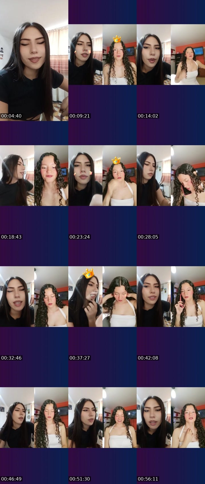 Contact-sheet preview of 🦋💫 Mila_22's Liveme recording