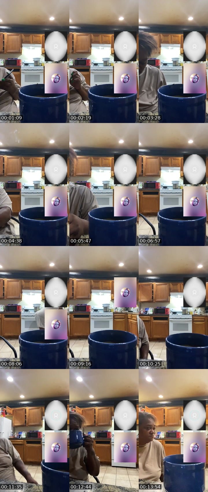 Contact-sheet preview of Bossykim omg's Liveme recording