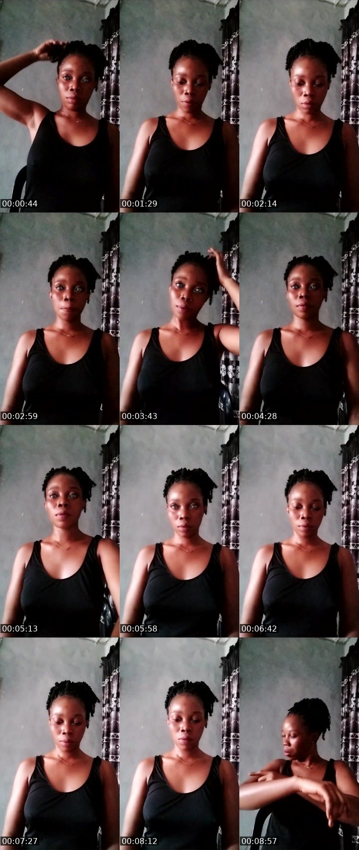 Contact-sheet preview of Touch me's Liveme recording
