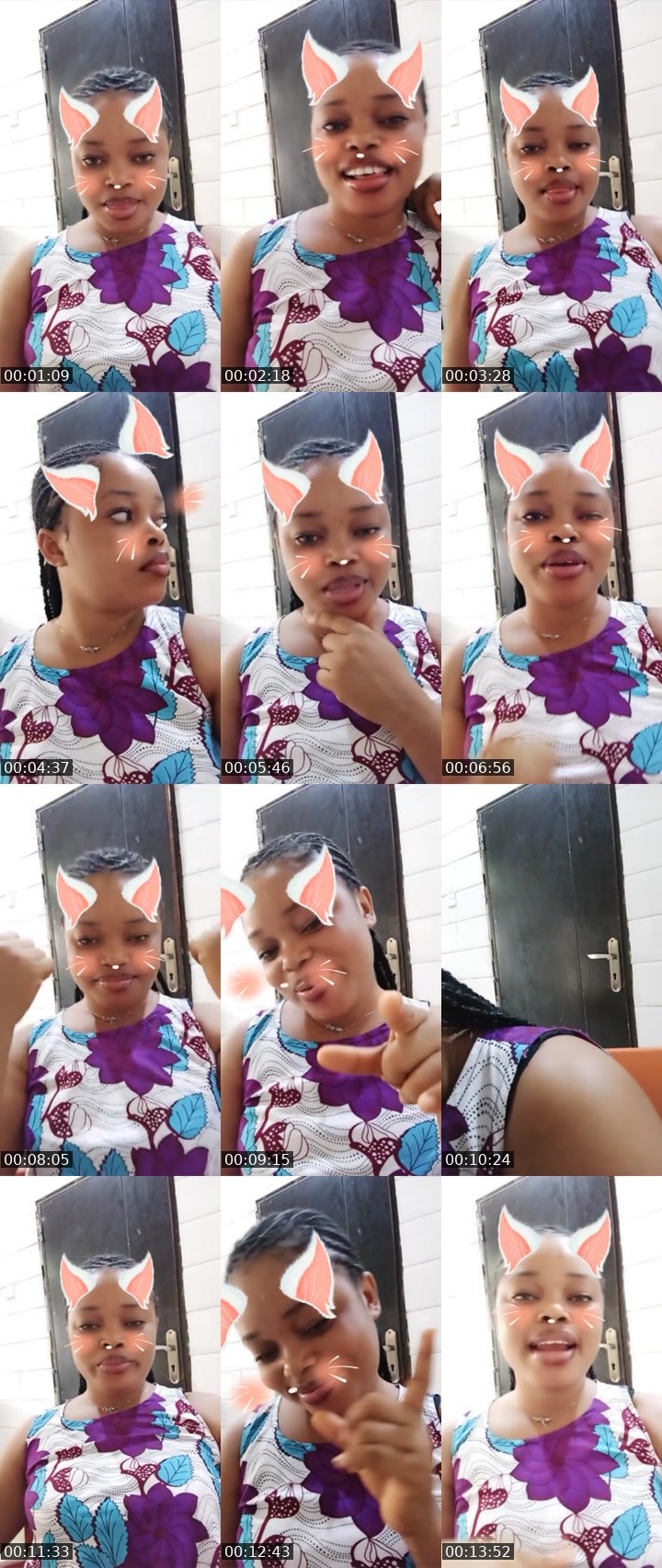 Contact-sheet preview of pplove's Liveme recording