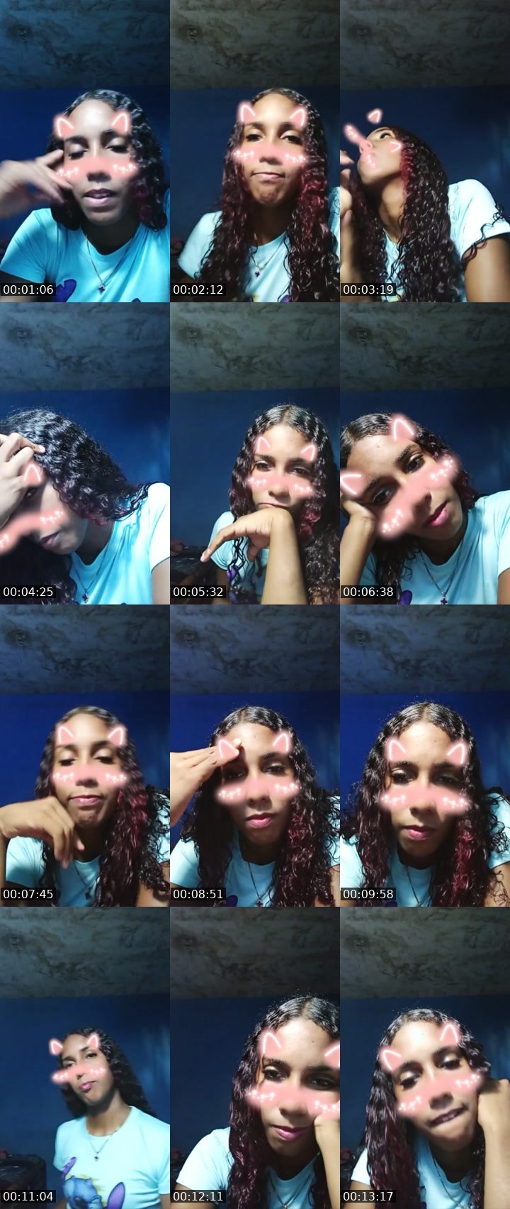 Contact-sheet preview of negrita🪩's Liveme recording