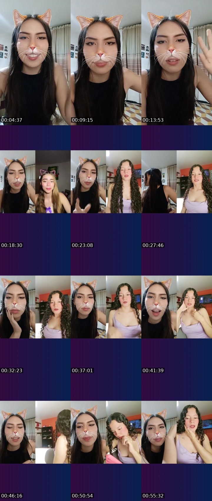 Contact-sheet preview of 🦋💫 Mila_22's Liveme recording