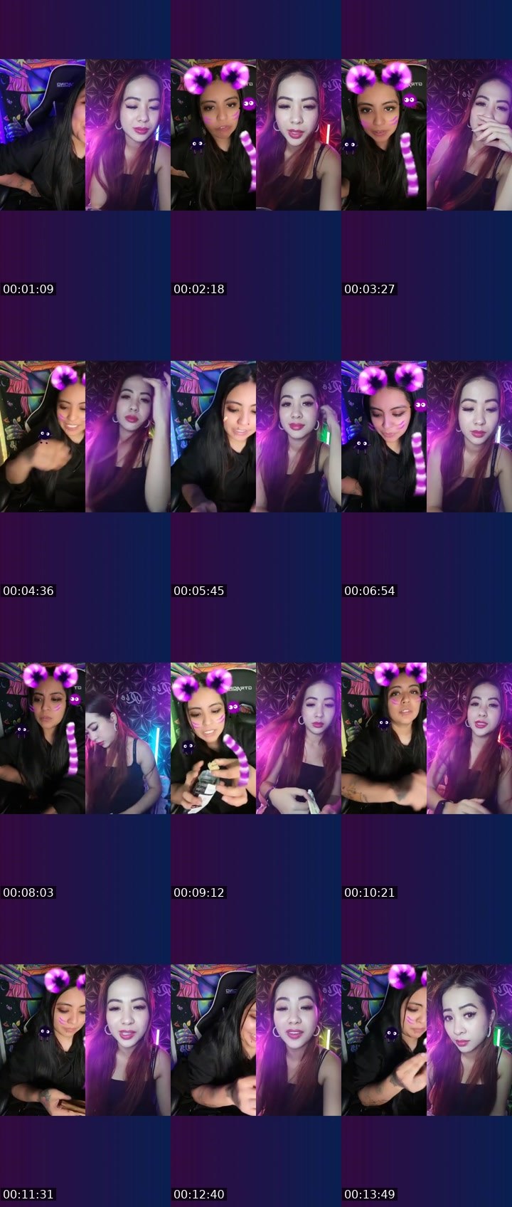 Contact-sheet preview of 🥨P4nda20⭕️ulala🖤🌈's Liveme recording