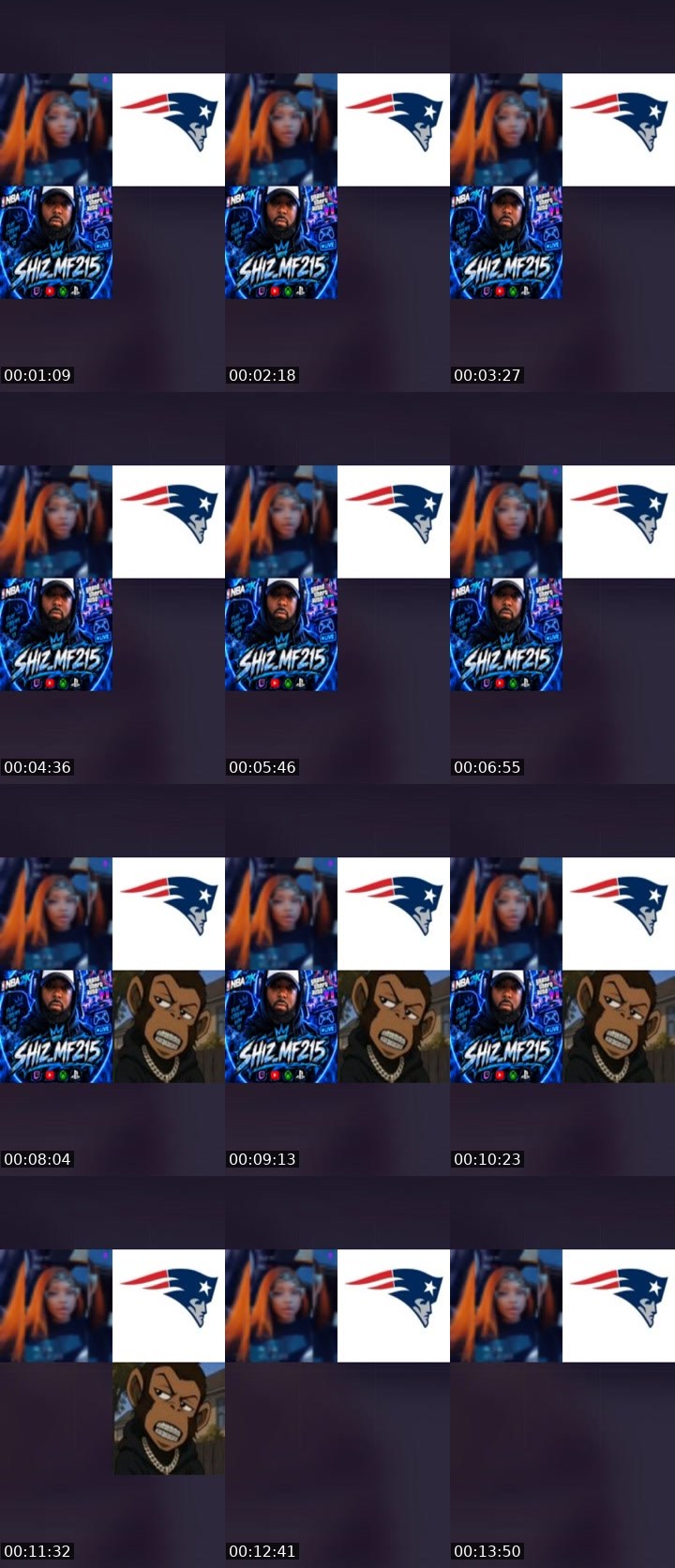 Contact-sheet preview of CaramelSauce🤤🍯's Liveme recording