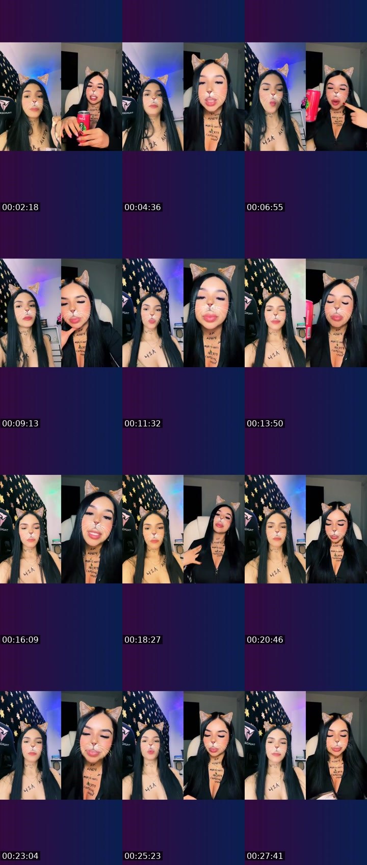 Contact-sheet preview of ✨🌖𝐆É𝐍𝐎𝐕𝐀🩷's Liveme recording