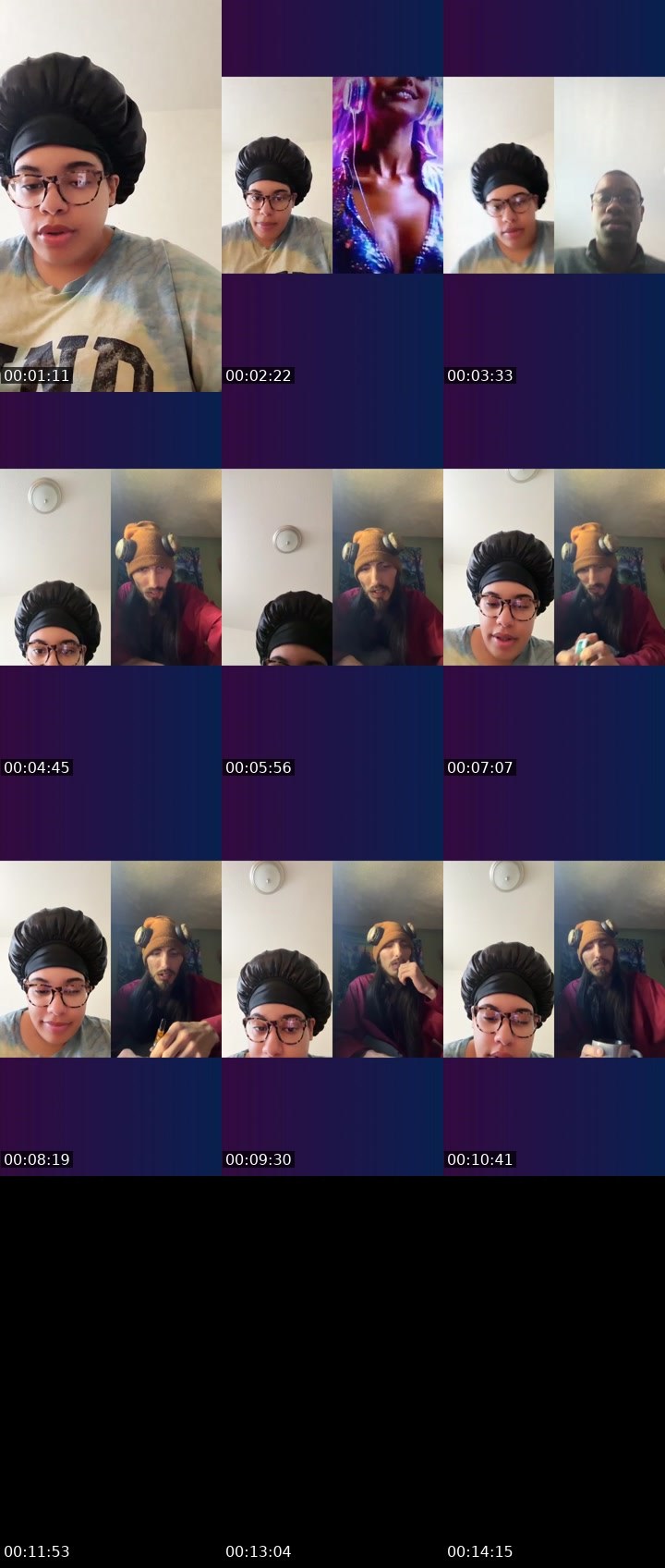 Contact-sheet preview of 🎭⃤ 𝓜𝓪𝓶𝓪 𝓓𝓮𝓮's Liveme recording