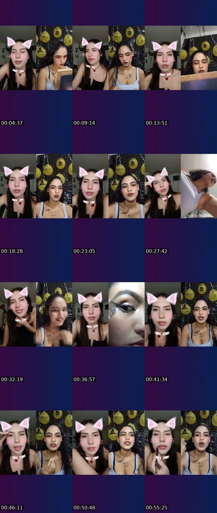 Contact-sheet preview of 🦋💫 Mila_22's Liveme recording