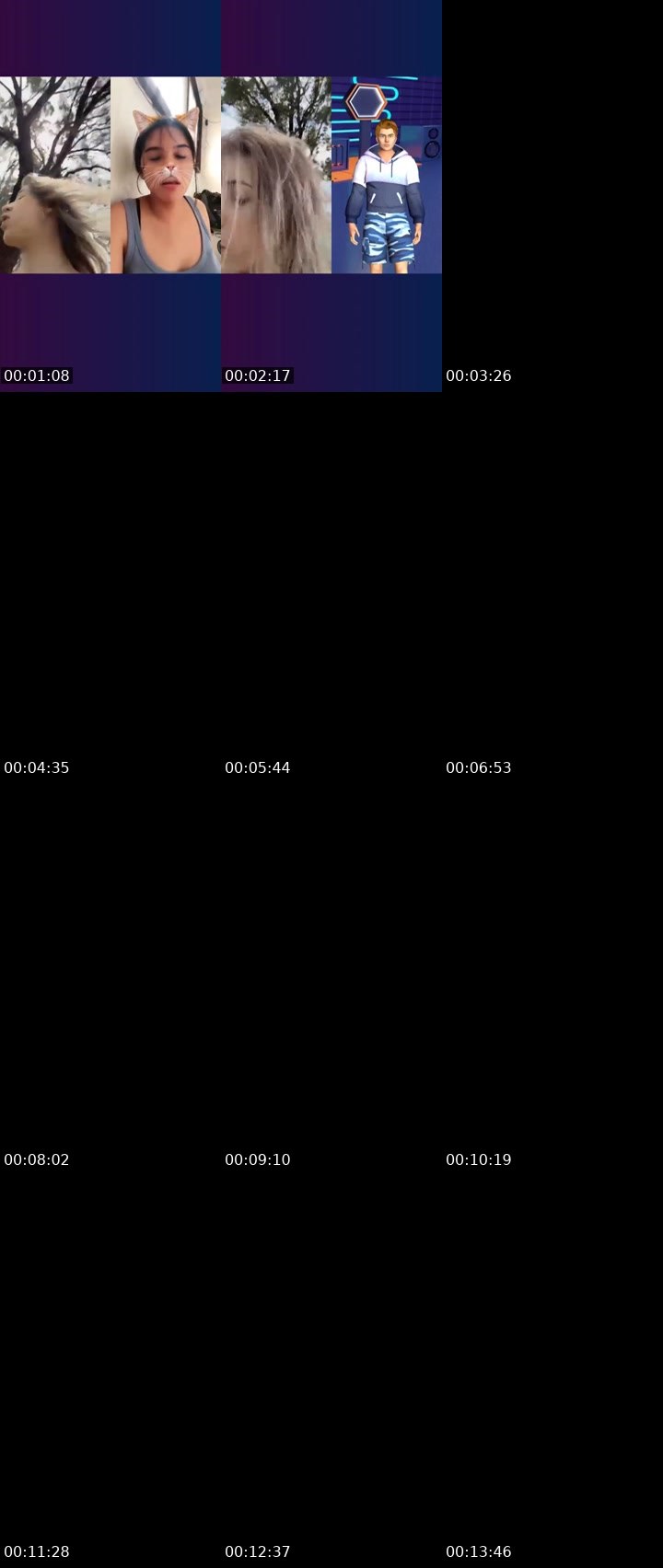 Contact-sheet preview of ⟢⊹✧𝔸𝕌𝕊𝕊𝕀𝔼✧⊹⟣'s Liveme recording