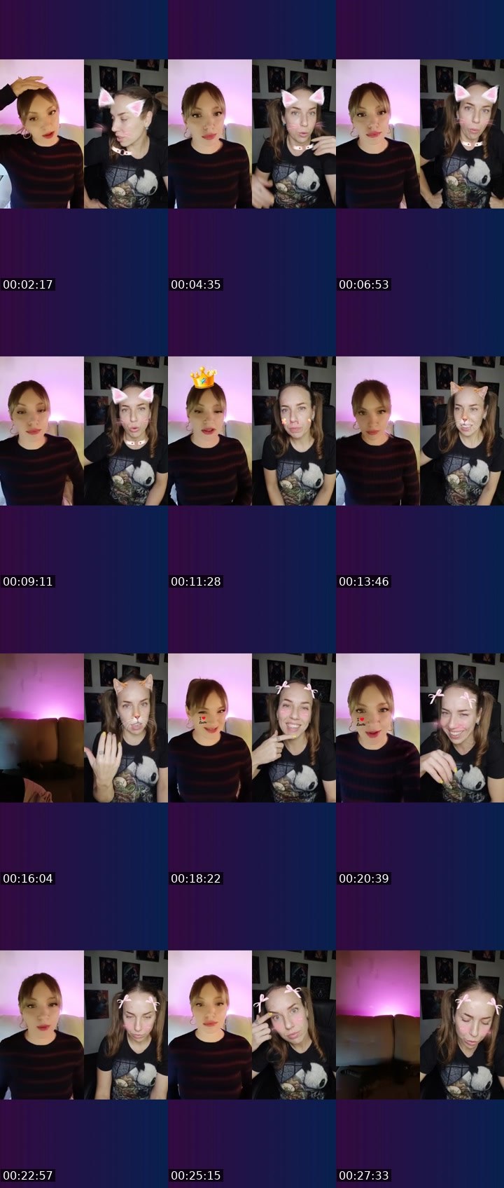 Contact-sheet preview of EVAgenia❤️🌍's Liveme recording
