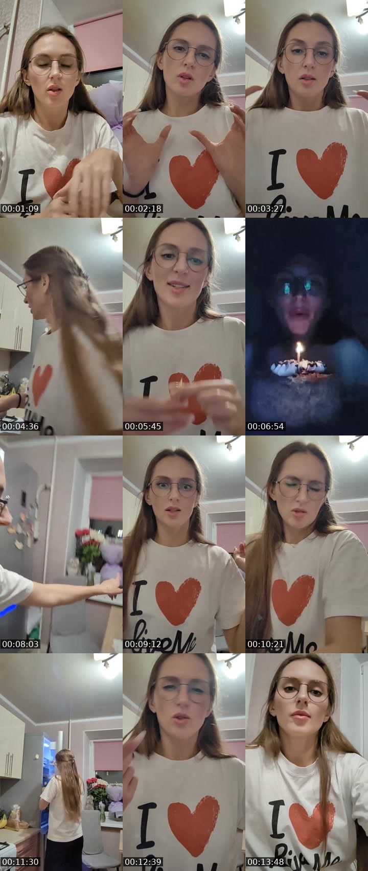 Contact-sheet preview of HELLena😈's Liveme recording