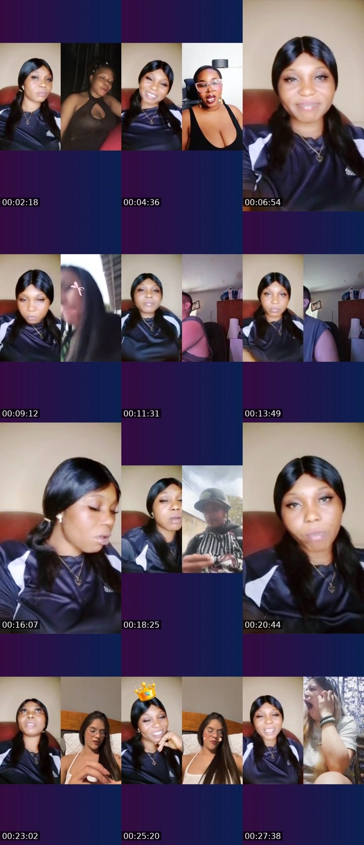 Contact-sheet preview of 🎭Agoddess🩷454T's Liveme recording