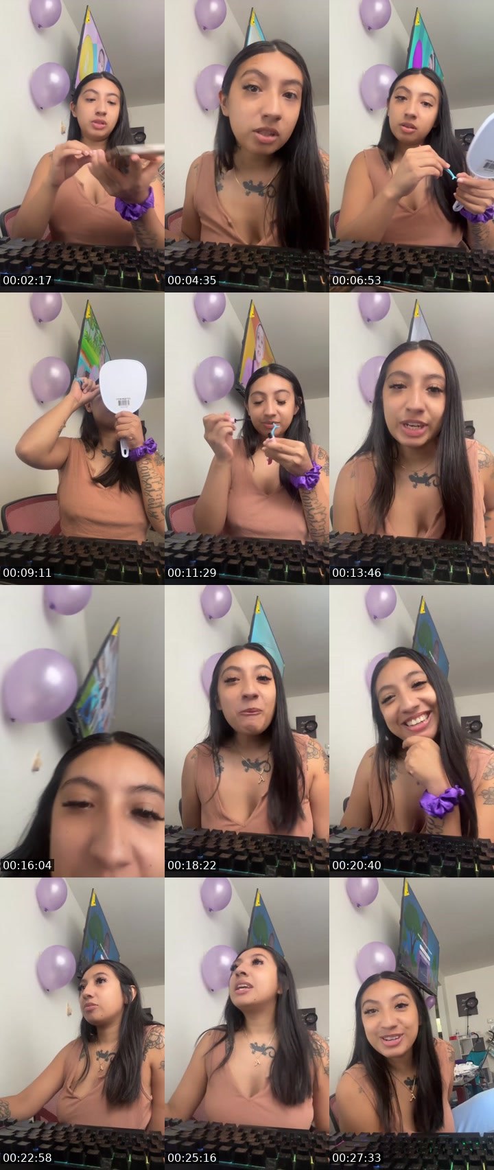 Contact-sheet preview of AriiDaGreat's Liveme recording