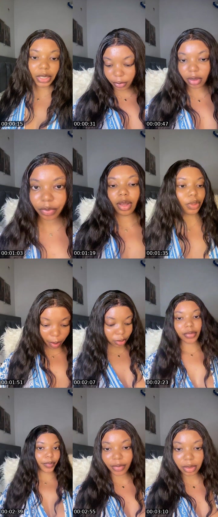 Contact-sheet preview of SNOWY ❄️🎀's Liveme recording