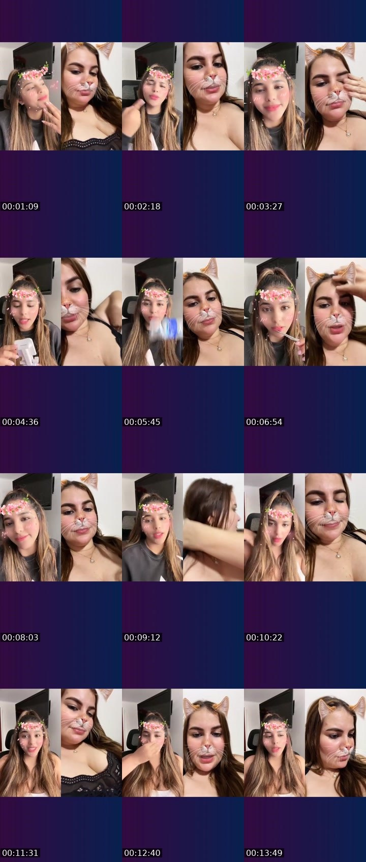 Contact-sheet preview of 👑𝓣𝓪𝓽𝓲☁️🧸's Liveme recording