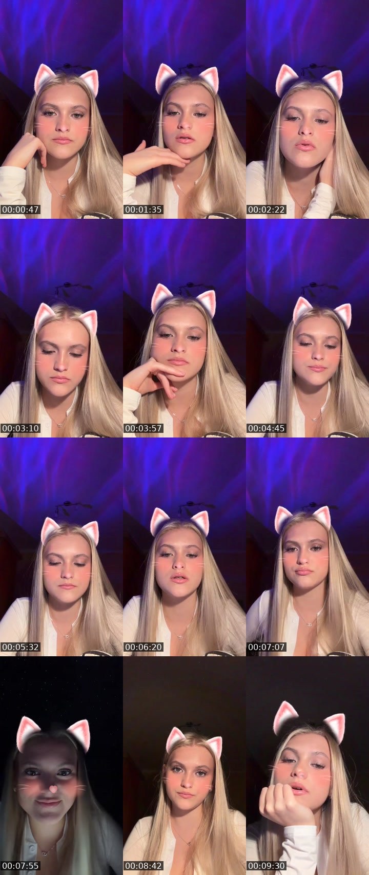 Contact-sheet preview of Blonde👼🏼💛's Liveme recording