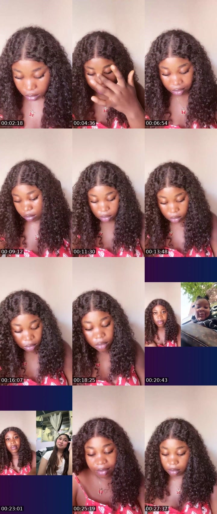 Contact-sheet preview of 6k🏦Baby sandra🍫🦋's Liveme recording