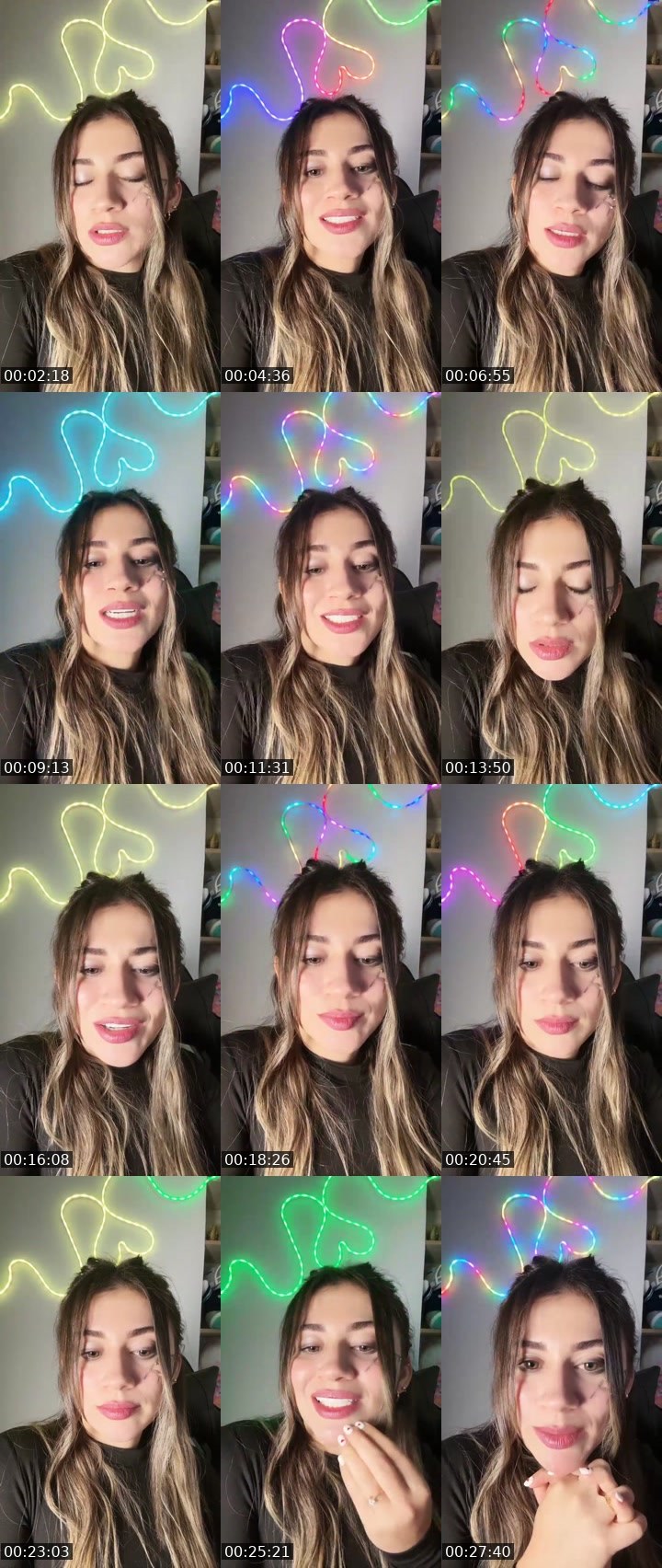 Contact-sheet preview of Kat!🫧💕✨'s Liveme recording