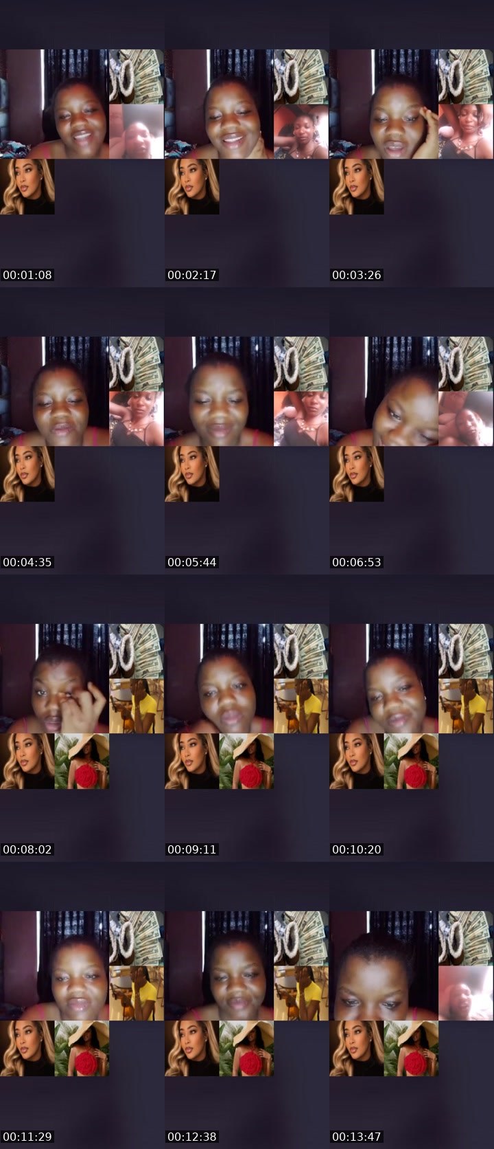 Contact-sheet preview of Mk🎭✊🏾🥛💜's Liveme recording