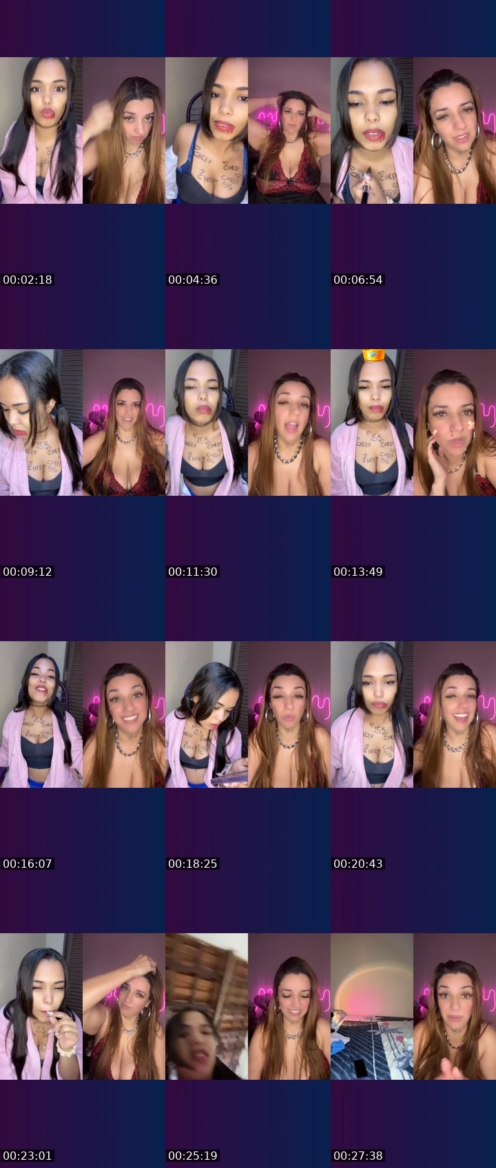 Contact-sheet preview of ✨👑 ⌲ Bibi🔥's Liveme recording