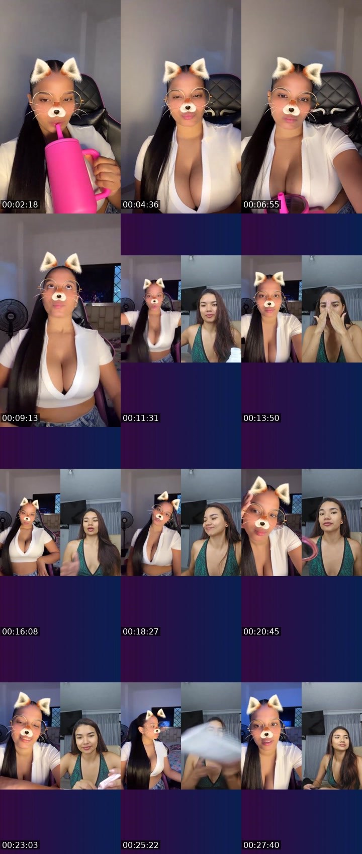 Contact-sheet preview of 🌈🃏DEVORA😏🍒's Liveme recording