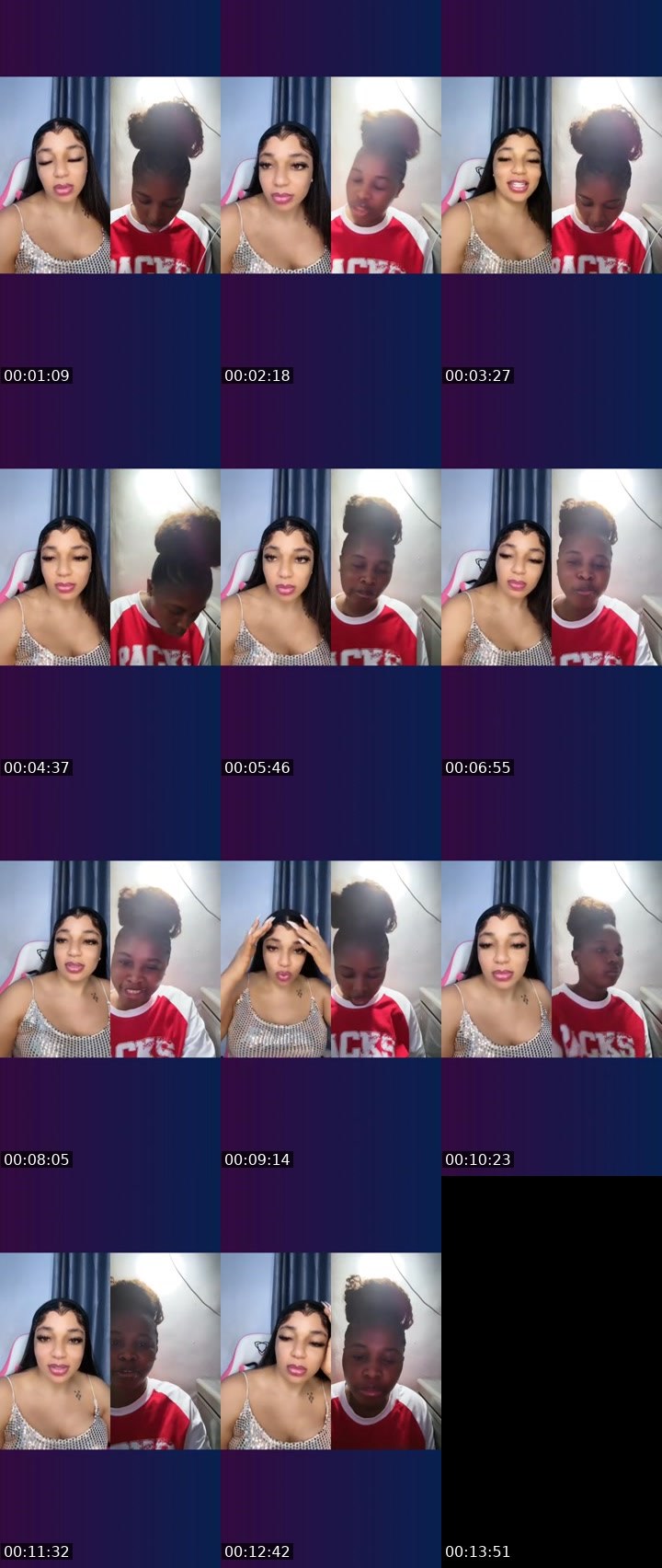 Contact-sheet preview of 🏦Pinky🖤⏏️☻︎'s Liveme recording