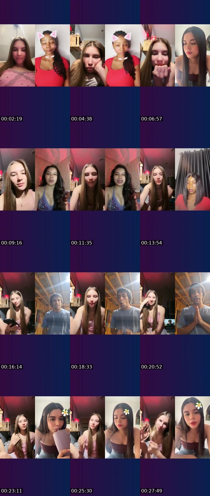 Contact-sheet preview of luna.x 🌙✨'s Liveme recording