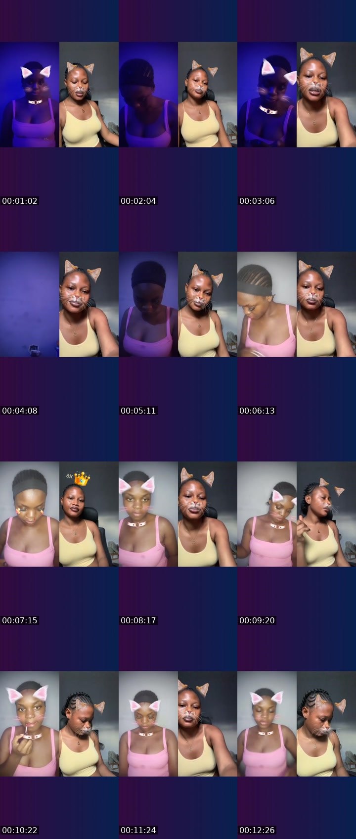Contact-sheet preview of 😈🕊H💜ney🎭's Liveme recording