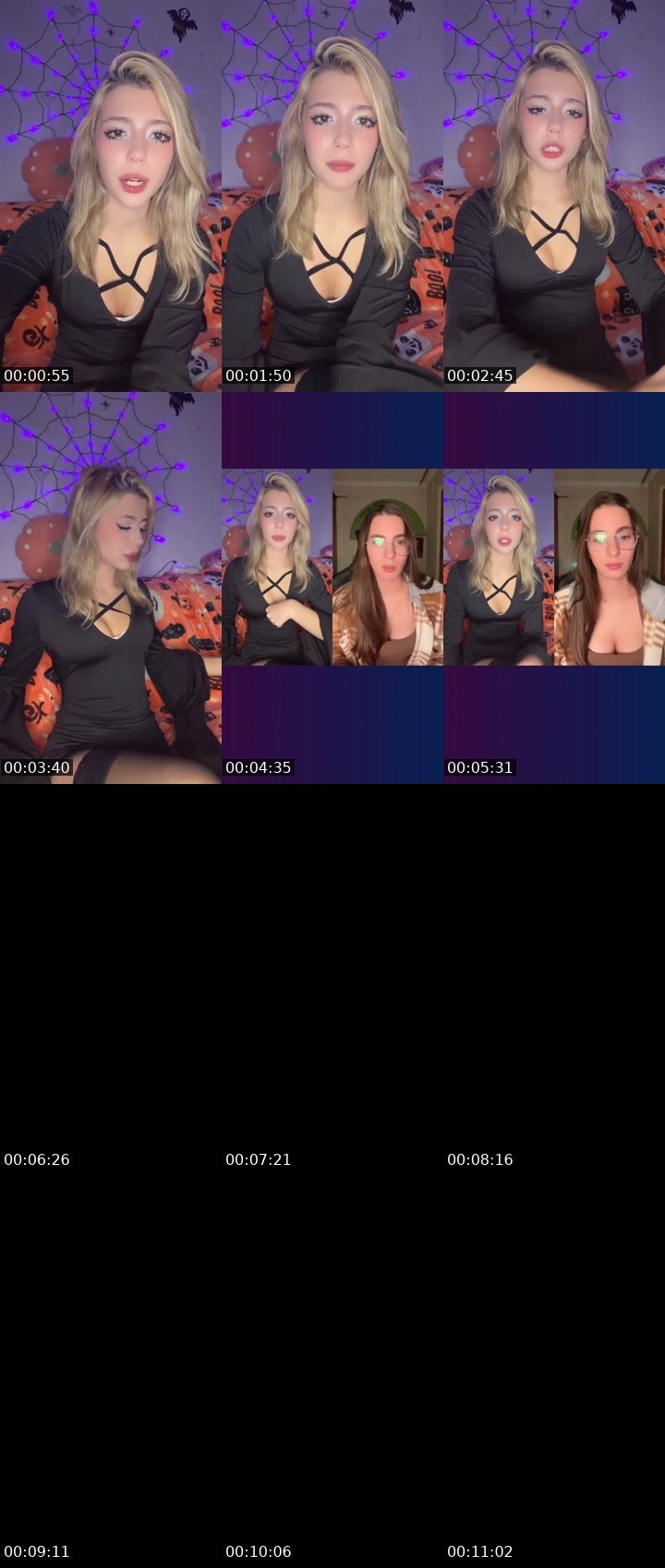 Contact-sheet preview of Elvii's Liveme recording