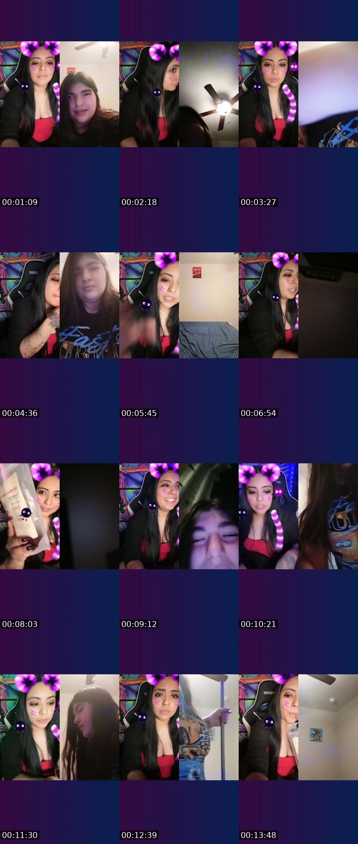 Contact-sheet preview of 🥨P4nda20⭕️ulala🖤🌈's Liveme recording