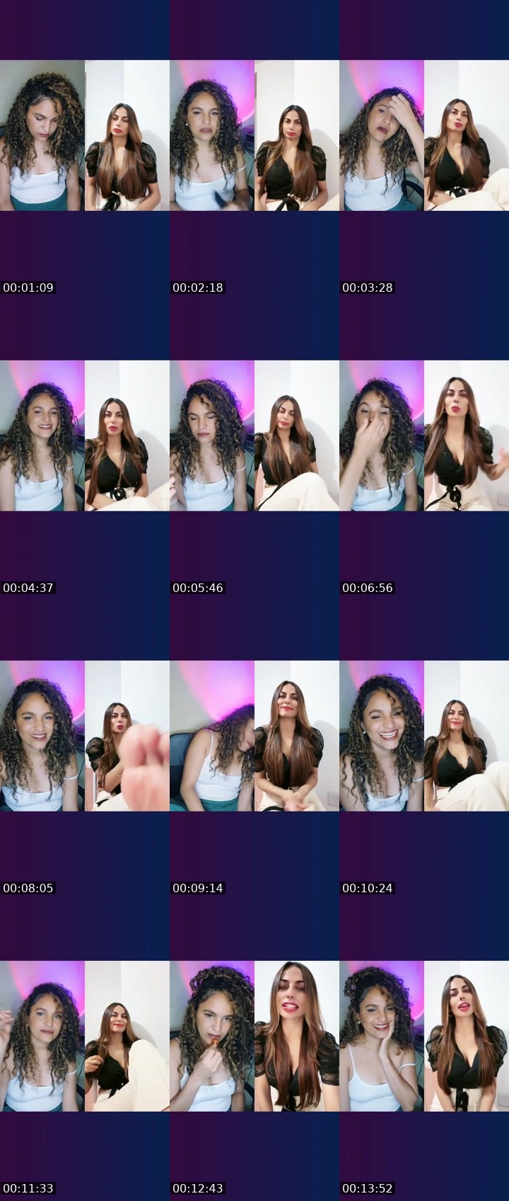 Contact-sheet preview of Akysa🍹🍑's Liveme recording