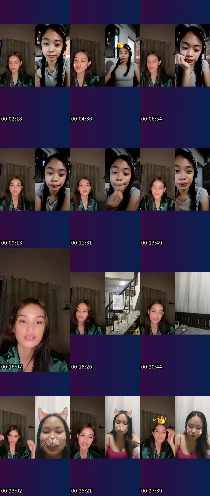 Contact-sheet preview of TA⃟🪽SAYURIIN's Liveme recording