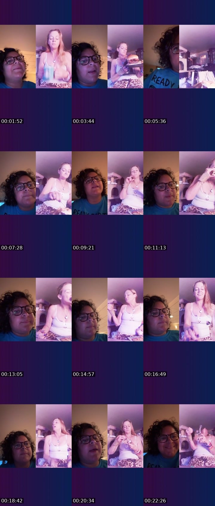 Contact-sheet preview of 🌈RainbowPrincess👑's Liveme recording
