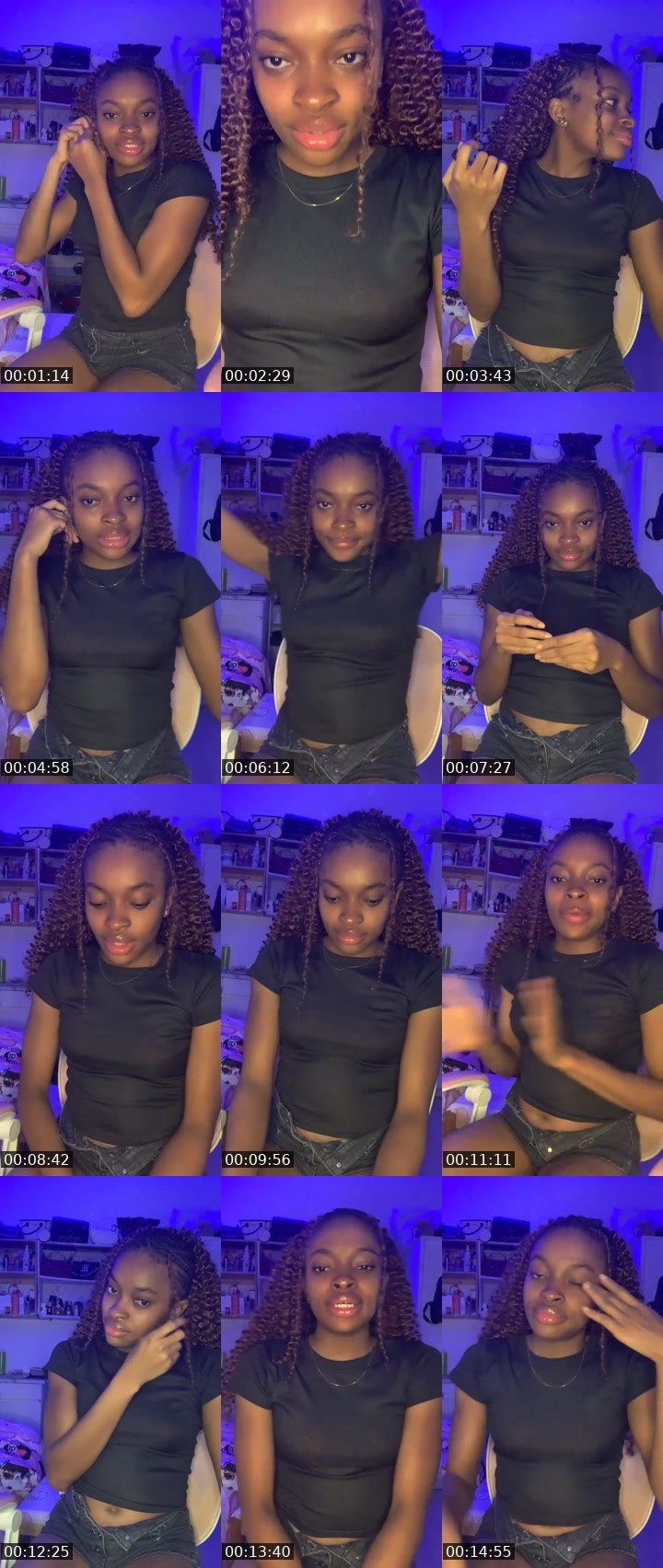 Contact-sheet preview of Creamy💗's Liveme recording