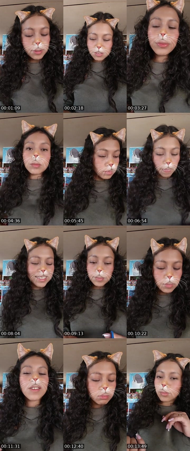 Contact-sheet preview of 𝐙ue🩷🧸🪽's Liveme recording