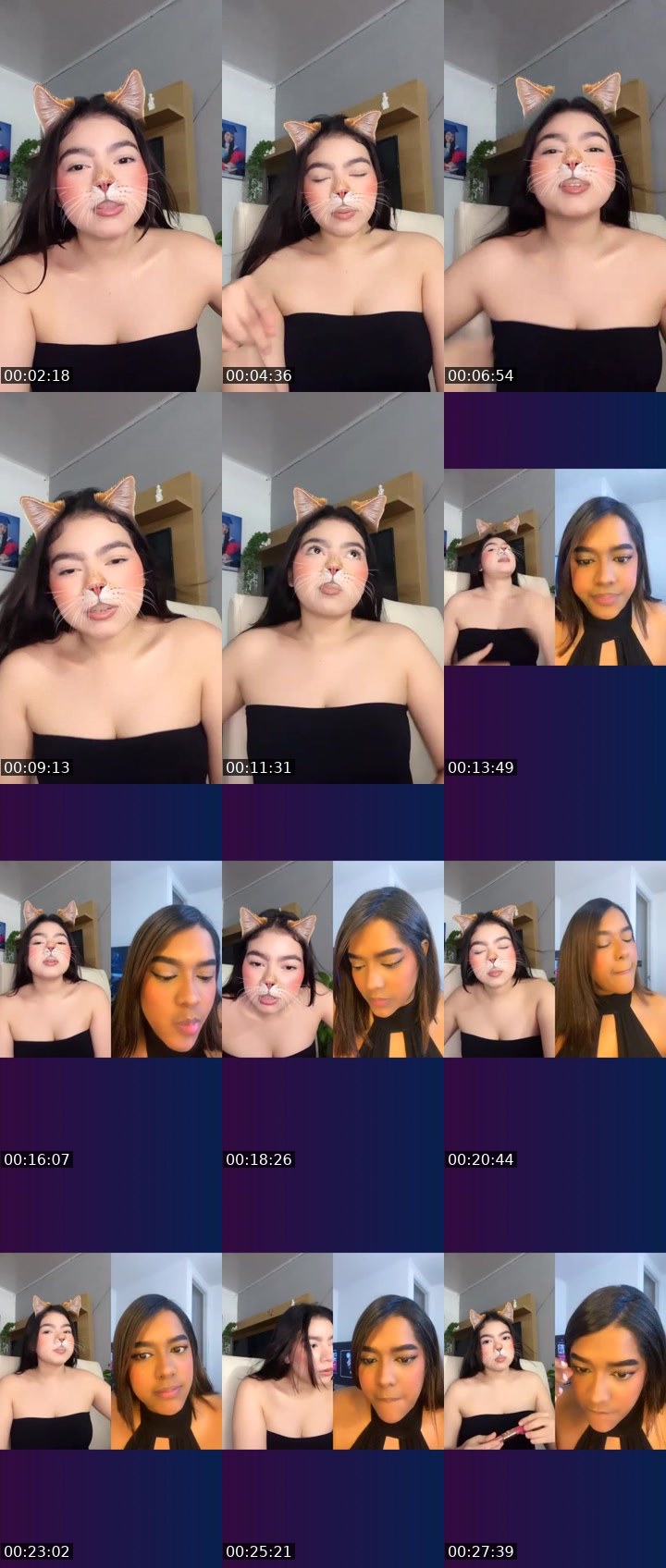 Contact-sheet preview of 🐦‍🔥Hannah✨🪐🧁's Liveme recording