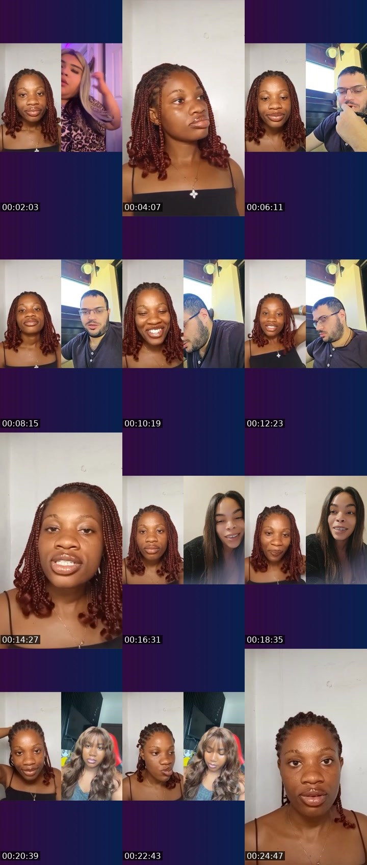 Contact-sheet preview of 🏦Fibi ❤️‍🔥🍭's Liveme recording