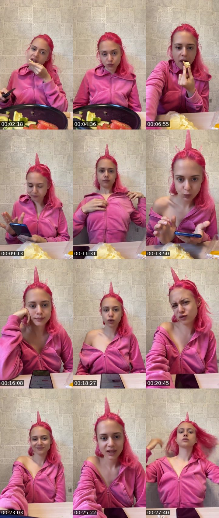 Contact-sheet preview of Olya_Pink🎀's Liveme recording