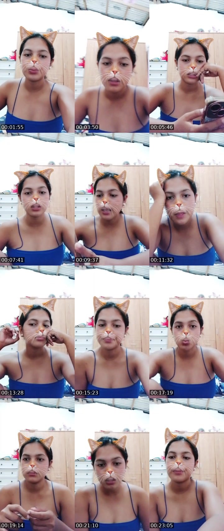 Contact-sheet preview of 👸angge🌼's Liveme recording