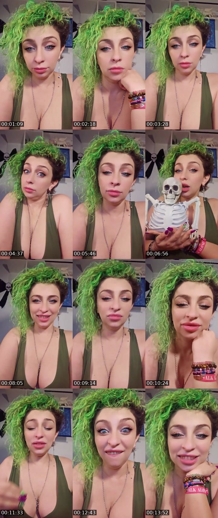 Contact-sheet preview of Aruny's Liveme recording