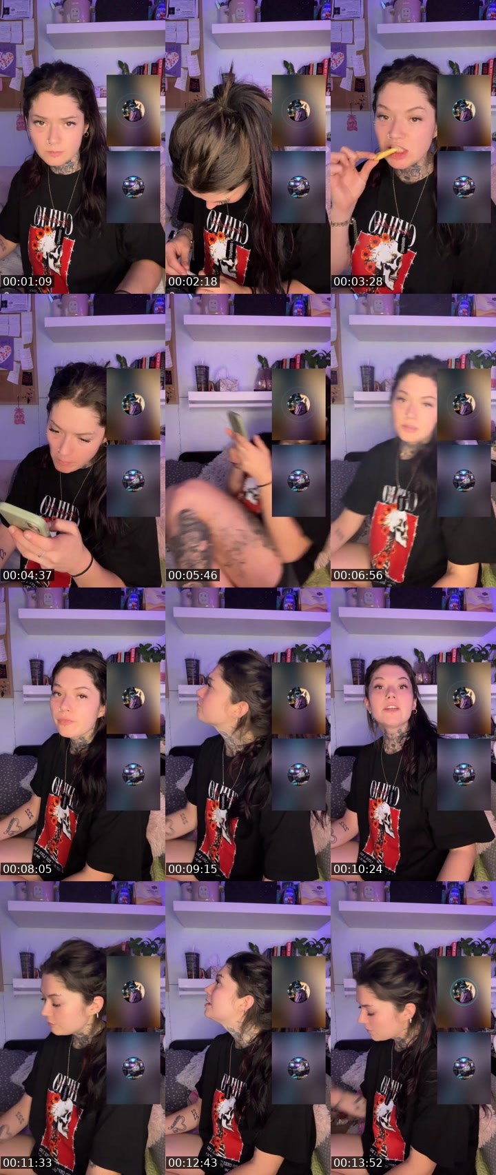 Contact-sheet preview of ✧ርᎧᗰᗴT🤍༞'s Liveme recording